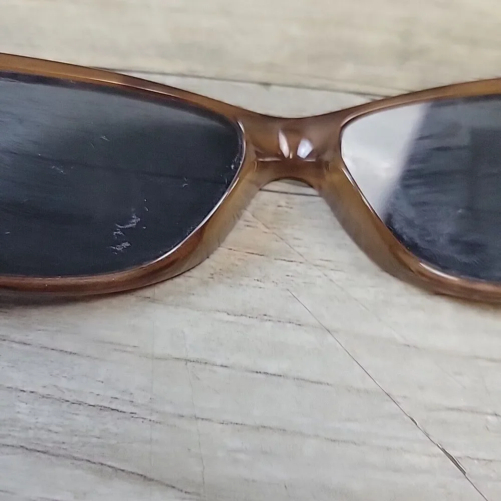 Ray‎ Ban RB 4078 642 Sunglasses FRAMES ONLY Brown Striped Rectangle Italy